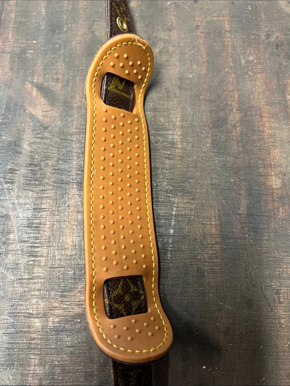 Louis Vuitton Monogram Shoulder Bag in Brown and Tan Leather